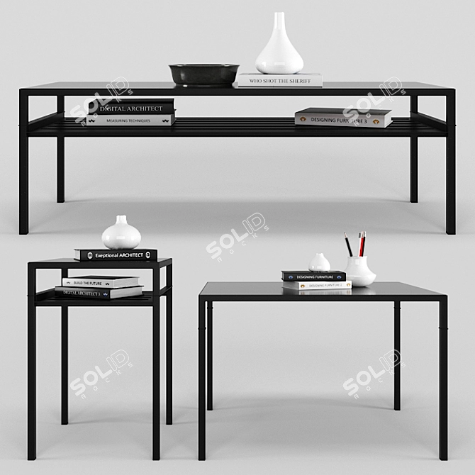 Sleek and Stylish Nyboda Coffee Tables 3D model image 1