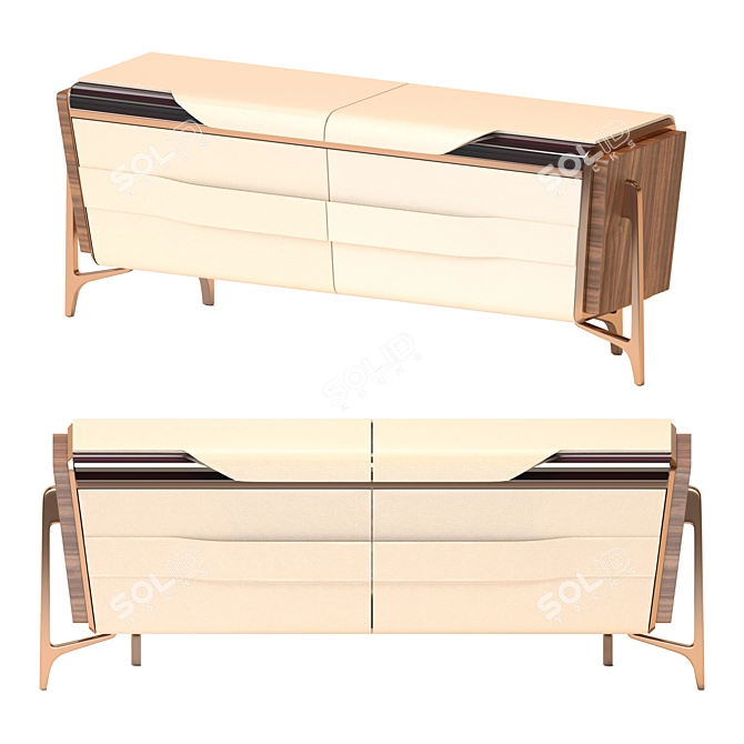 Elegant Turri Melting Sideboard 3D model image 1