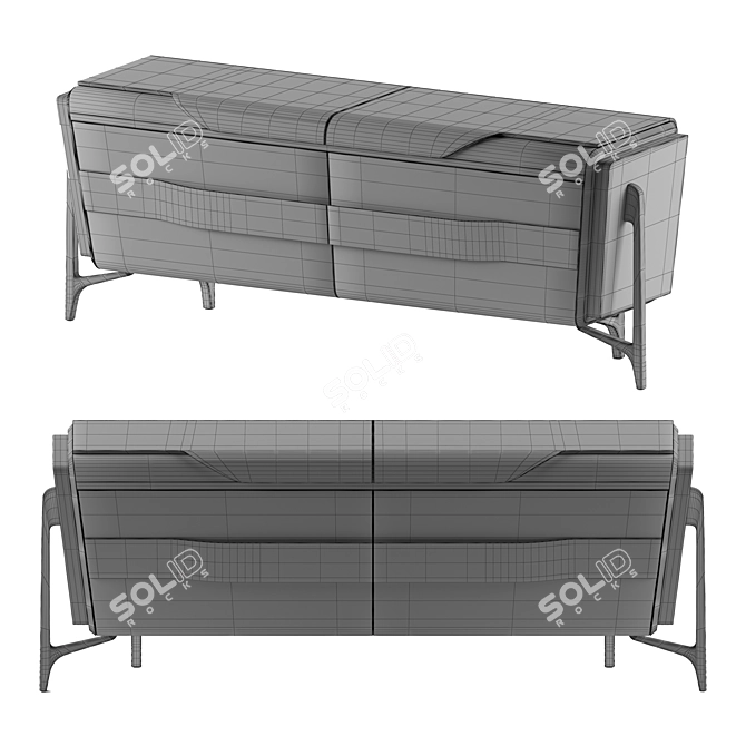 Elegant Turri Melting Sideboard 3D model image 2