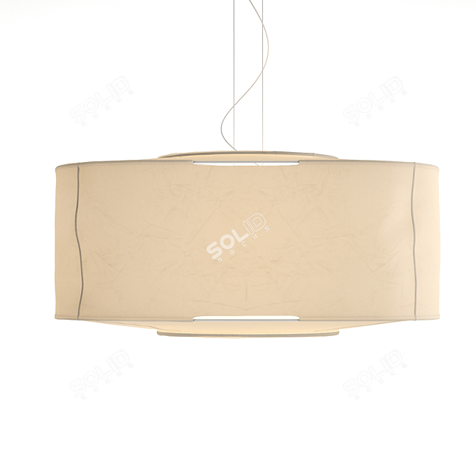 Elegant Square Pendant Chandelier 3D model image 2