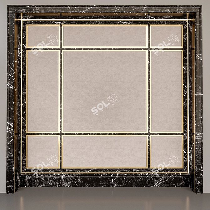 Luminous Niche Wall Panel: Elegant Illuminated Décor 3D model image 1