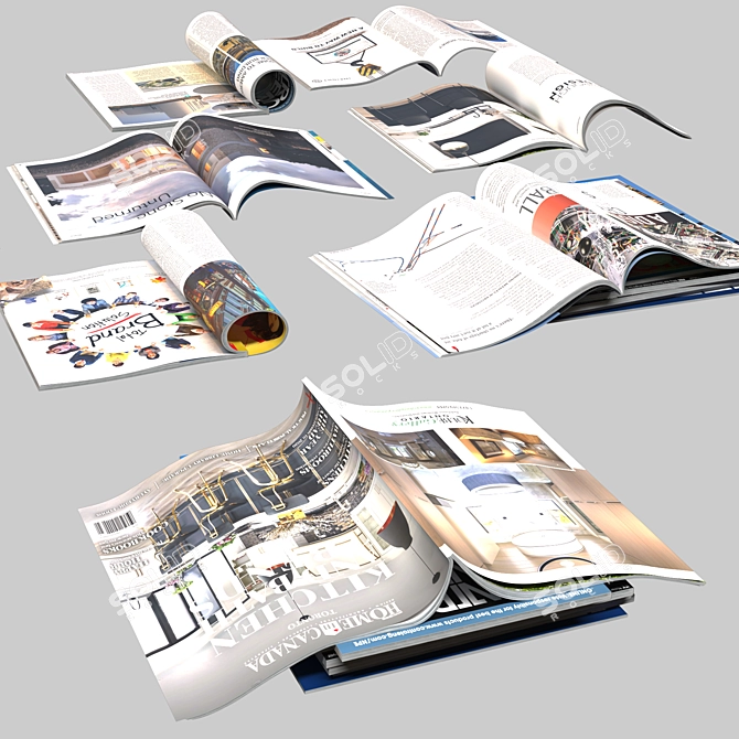 Fresh Magazines Collection: Open & Closed on Various Topics 3D model image 2