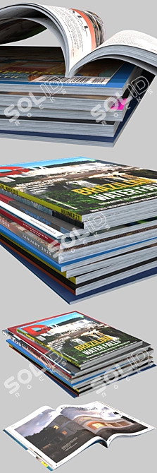 Fresh Magazines Collection: Open & Closed on Various Topics 3D model image 4