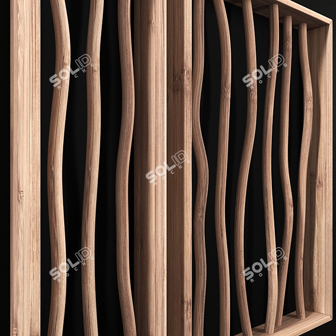 Thick Frame Branch Decor 3D model image 3