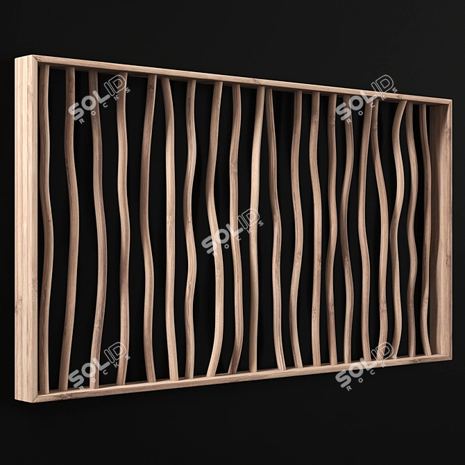 Thick Frame Branch Decor 3D model image 4