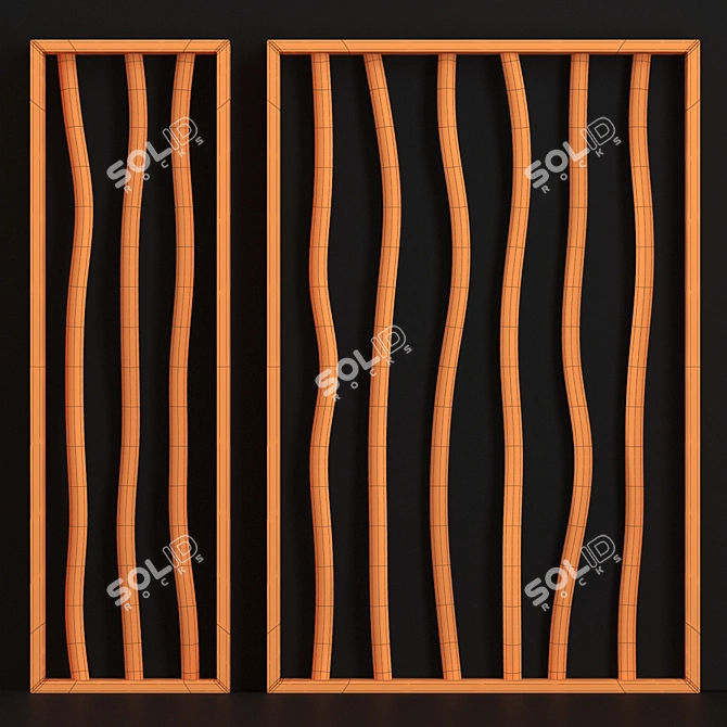 Thick Frame Branch Decor 3D model image 5