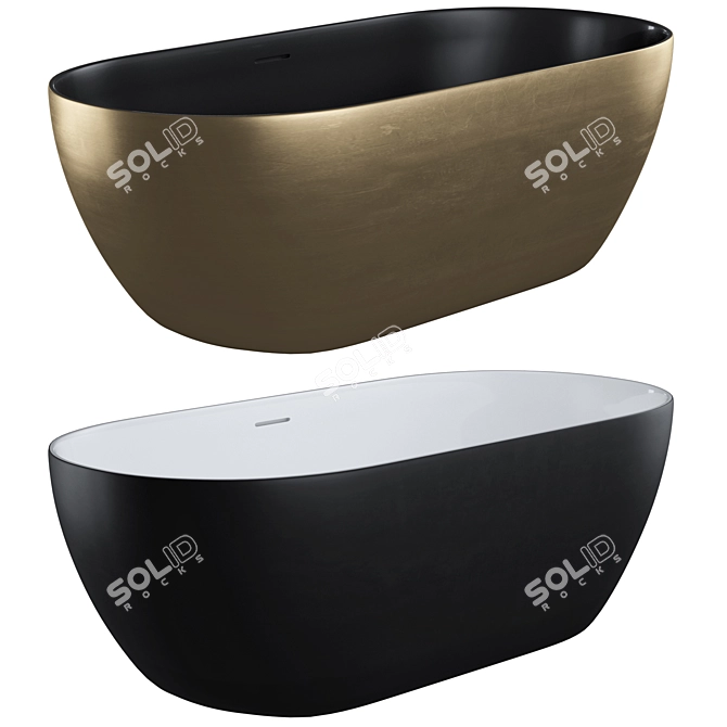 Riho Bilbao Oval Freestanding Bathtub 3D model image 1