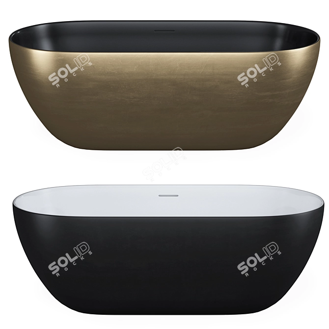 Riho Bilbao Oval Freestanding Bathtub 3D model image 2