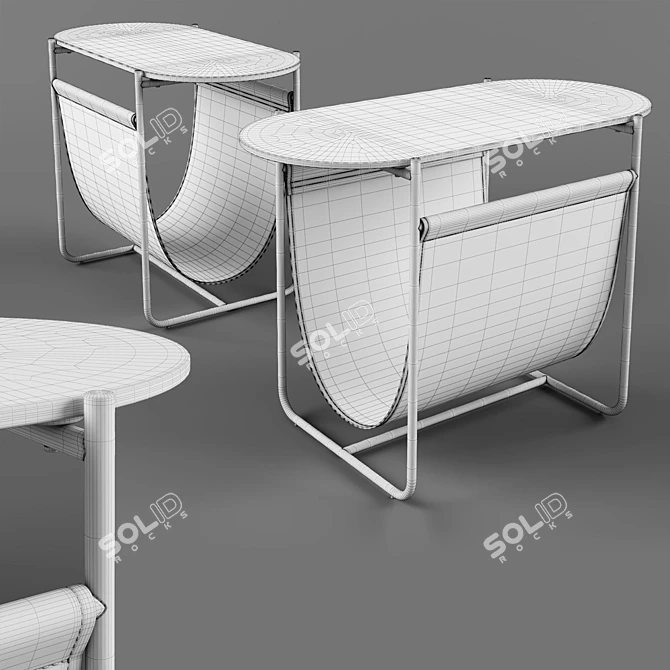 Sleek Storage: Calligaris Magazine Side Table 3D model image 3