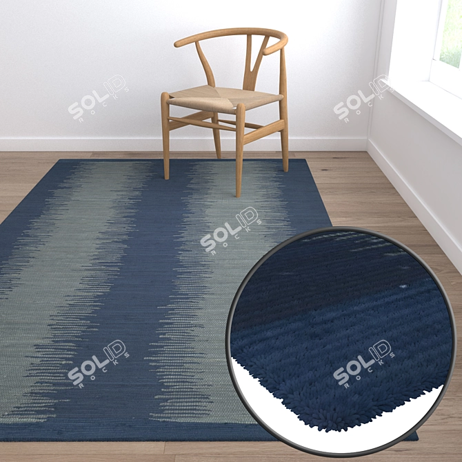 Title: Luxury Carpet Set - High-Quality Textures 3D model image 5