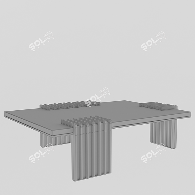 Luxurious Vertigo Marble Center Table 3D model image 2