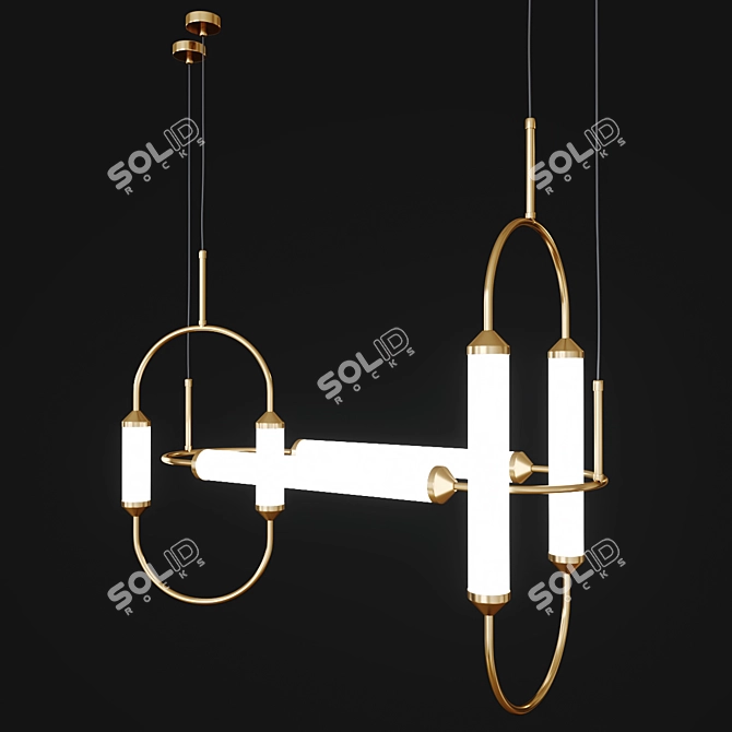 Hover Brass Pendant Lamp 3D model image 2