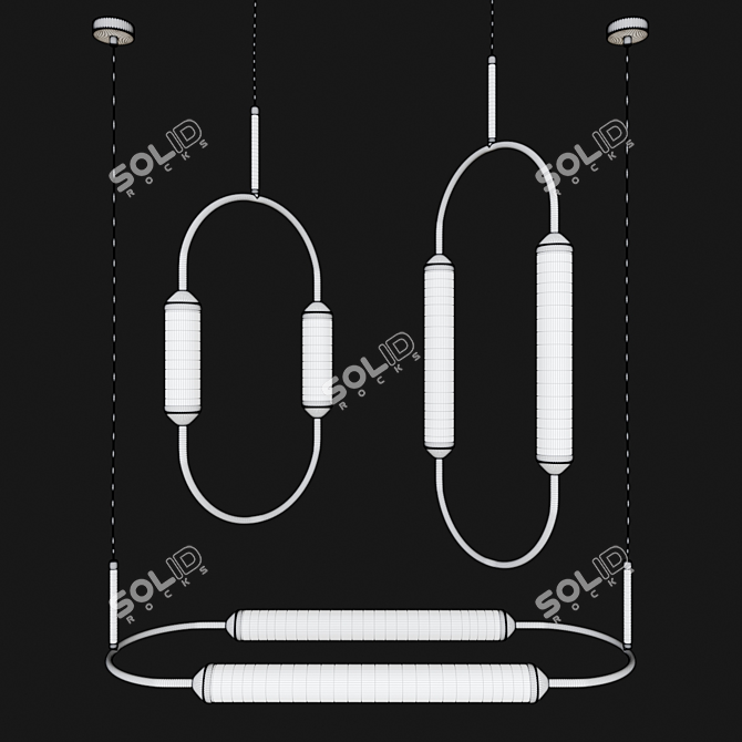 Hover Brass Pendant Lamp 3D model image 3