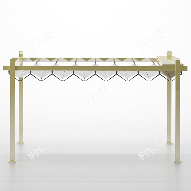 Outdoor Retreat Canopy - Perfect Shade for Tea Time 3D model image 6
