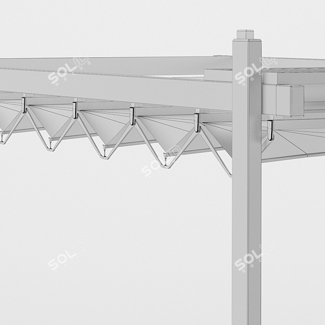 Outdoor Retreat Canopy - Perfect Shade for Tea Time 3D model image 9