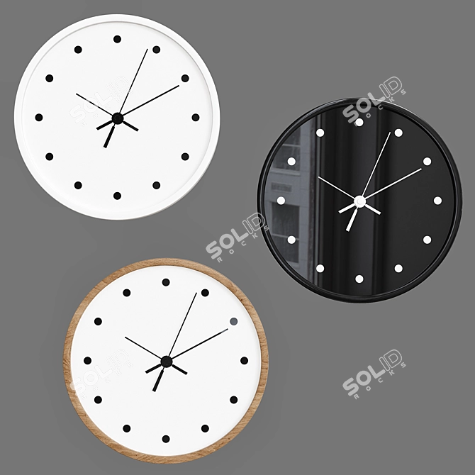 Modern Minimalist Wall Clock  3D model image 1