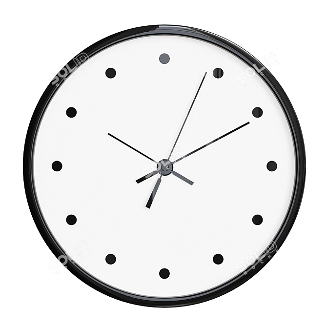 Modern Minimalist Wall Clock  3D model image 3