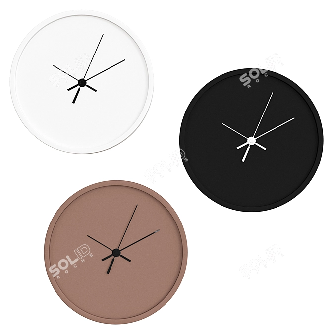 Elegant Timepiece for Wall 3D model image 1