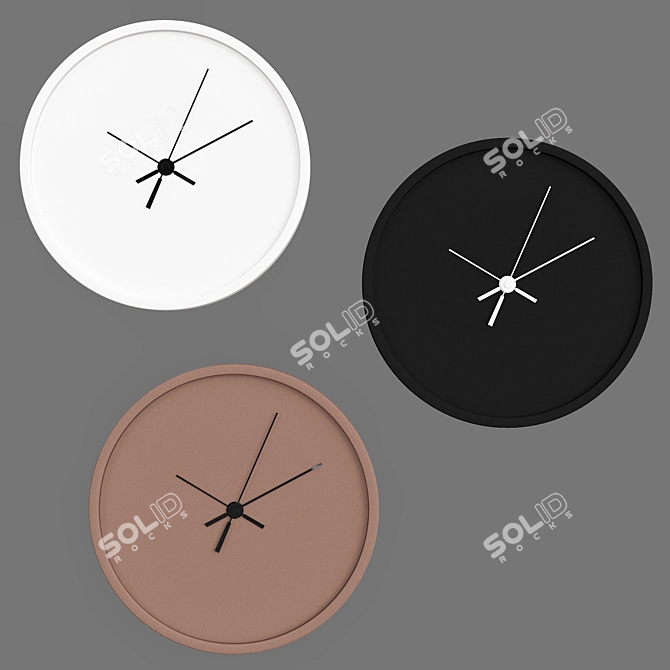 Elegant Timepiece for Wall 3D model image 2