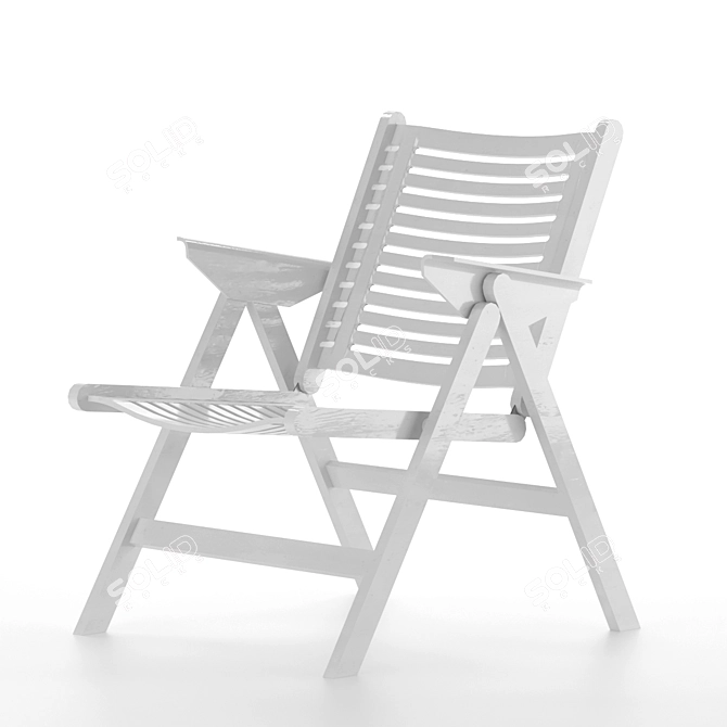 Classic Wood Chair 3D model image 1