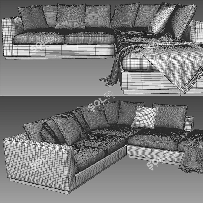 Elegant Minotti Andersen Line Sofa 3D model image 4