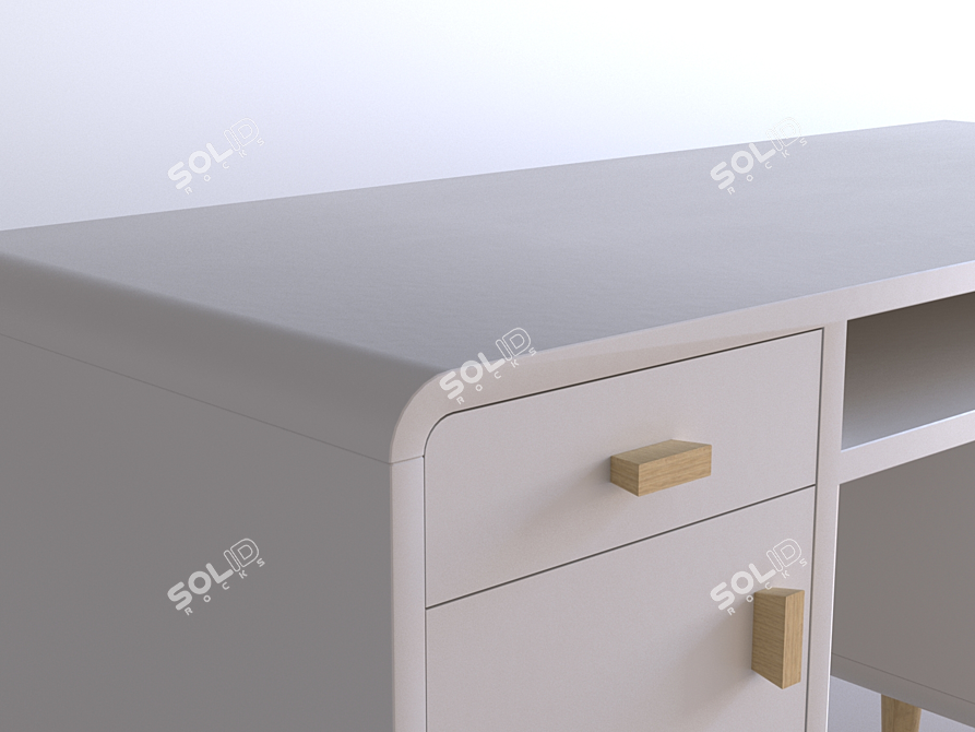 La Redoure Jimi Scandinavian Writing Desk 3D model image 2