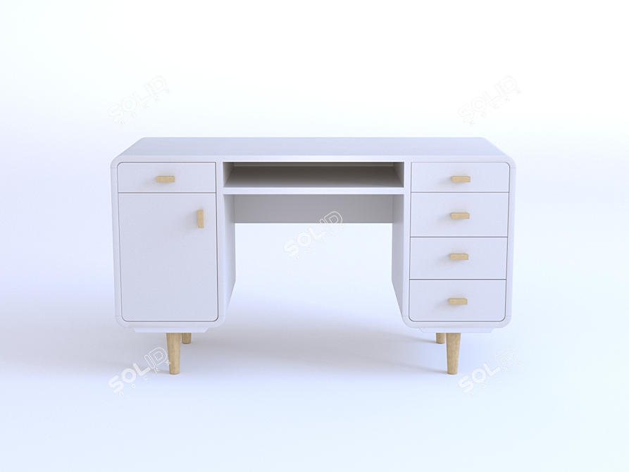 La Redoure Jimi Scandinavian Writing Desk 3D model image 7