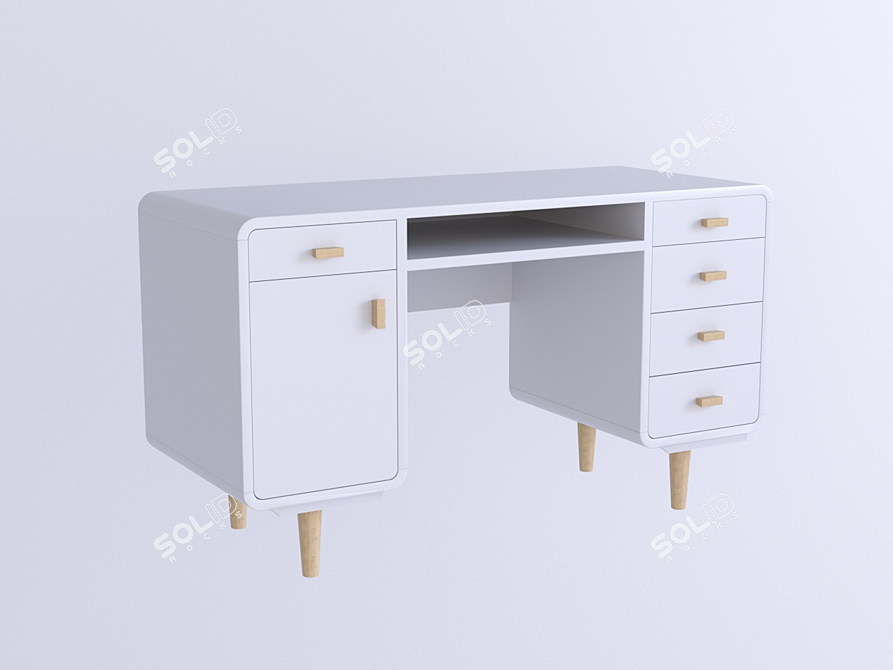 La Redoure Jimi Scandinavian Writing Desk 3D model image 9