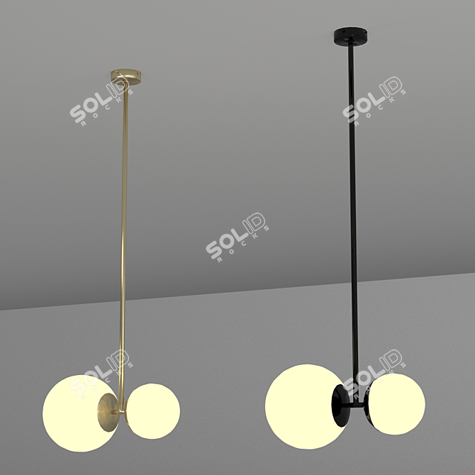 Elegant Biba Suspension Light by TATO Italia 3D model image 1
