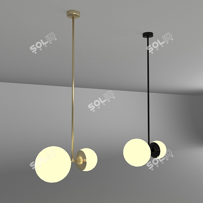 Elegant Biba Suspension Light by TATO Italia 3D model image 2