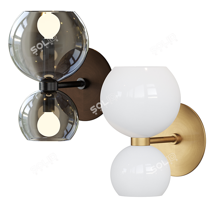 Sleek Wall Lamp with Dual Lighting - Lampatron ELITE B 3D model image 1