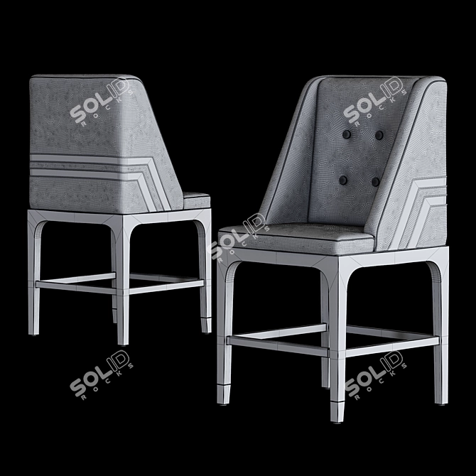 Luxury Rafauli Stool 3D model image 2