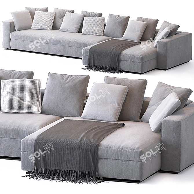 LEONARD: Elegant Minotti Sofa 3D model image 4