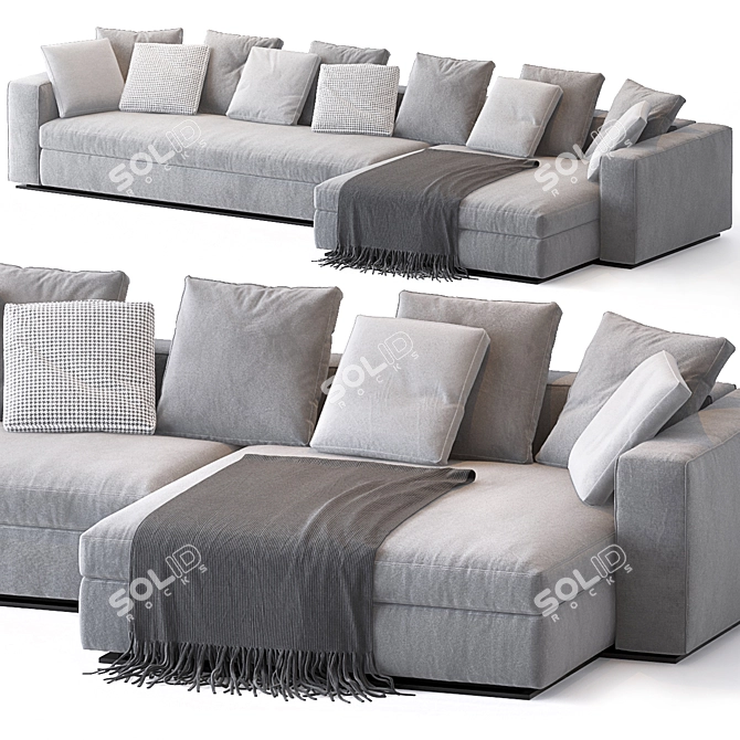 LEONARD: Elegant Minotti Sofa 3D model image 7