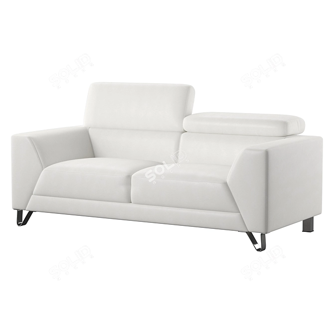 Elegant Compact Sofa 3D model image 1