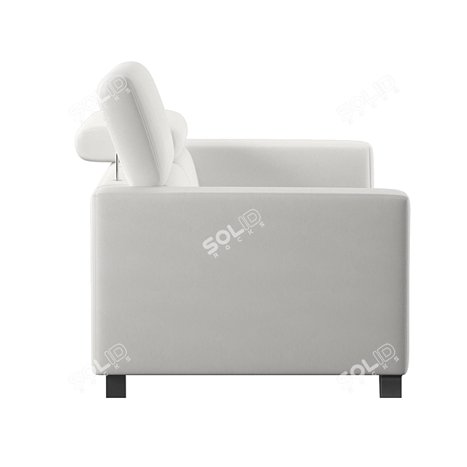 Elegant Compact Sofa 3D model image 3