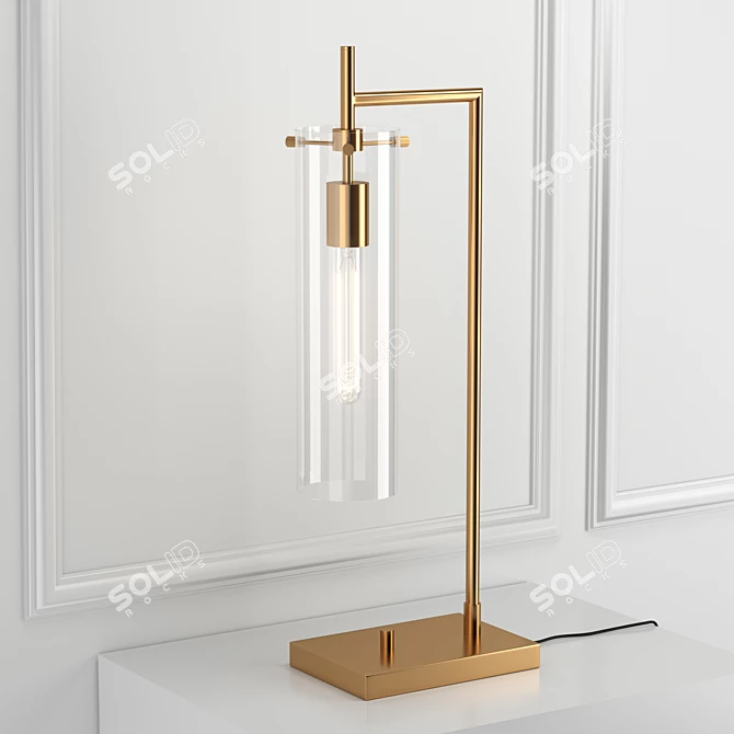 Antique Brass Marian Table Lamp 3D model image 2