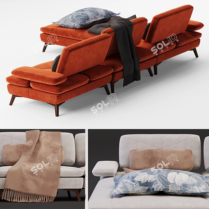 3Dmax Sofa Lasiliya | Vray & Corona Compatible 3D model image 6