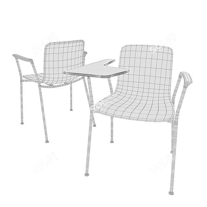 Sleek HAL Tube Chair 3D model image 4