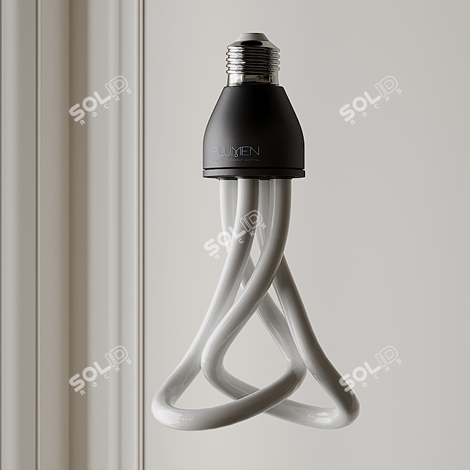 Elegant Energy-Saving Lightbulb 3D model image 5
