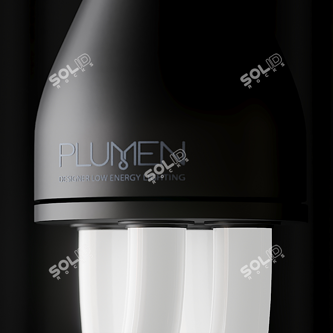 Elegant Energy-Saving Lightbulb 3D model image 1