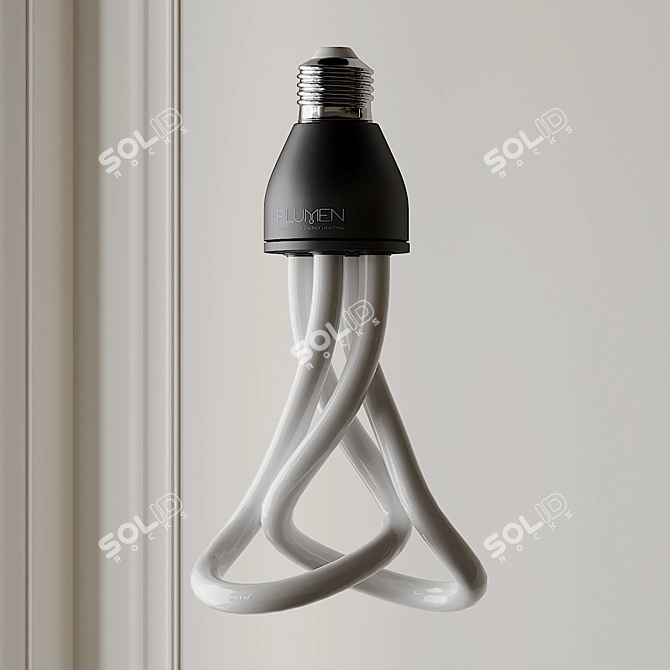 Elegant Energy-Saving Lightbulb 3D model image 2