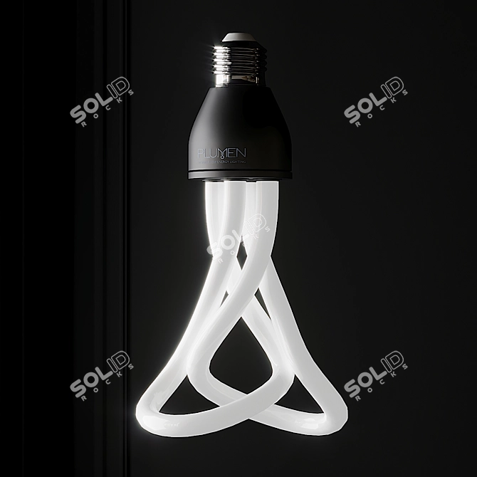 Elegant Energy-Saving Lightbulb 3D model image 3