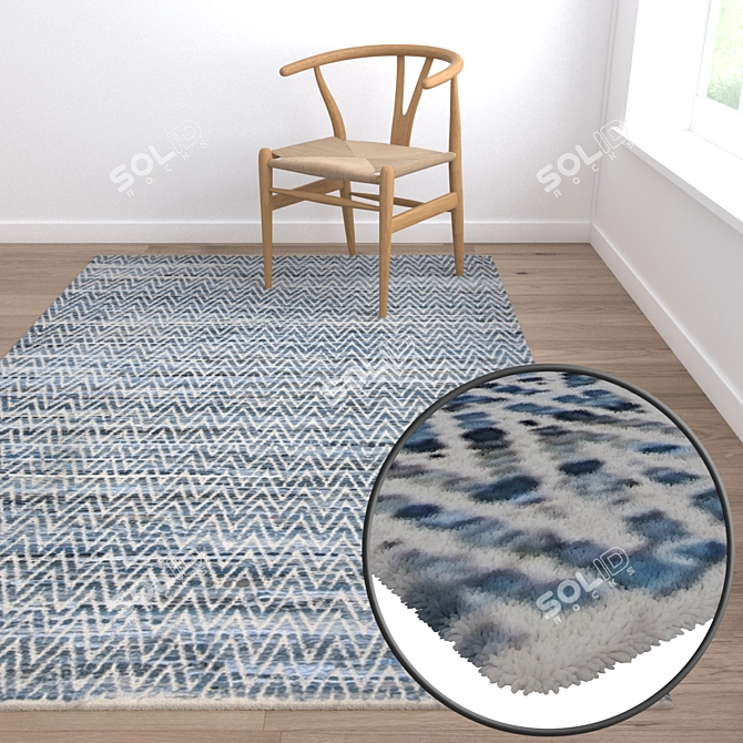 Title: Luxury Carpet Set - High Quality Textures 3D model image 5