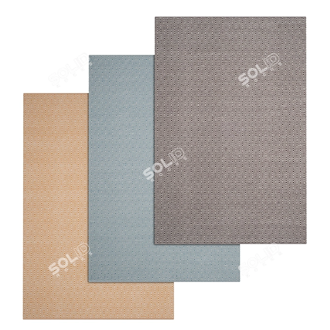 Premium Carpet Set: High-Quality Textures 3D model image 1