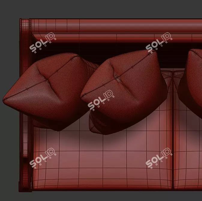 PBR-ready Bay Club Love Seat 3D model image 4