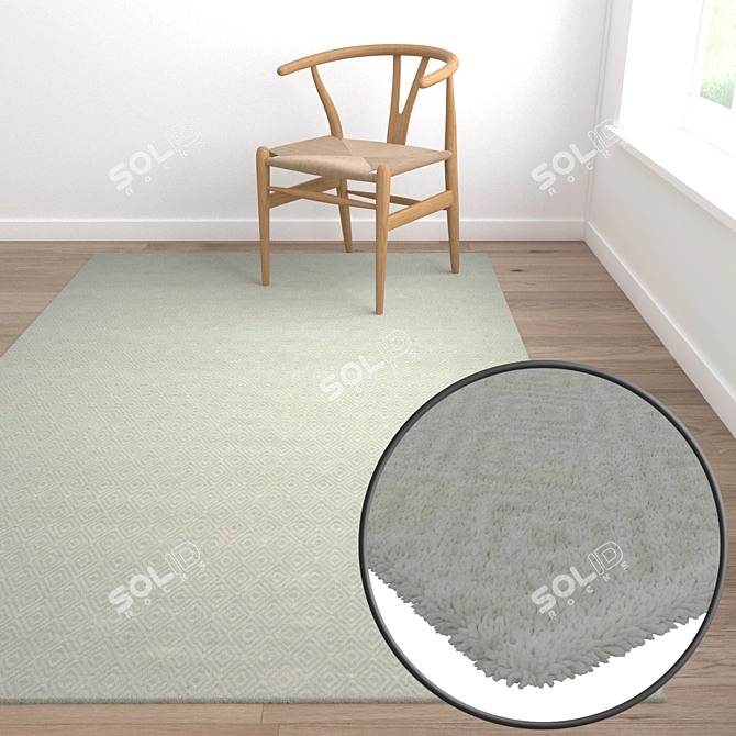 High-Quality Carpets Set 3D model image 1