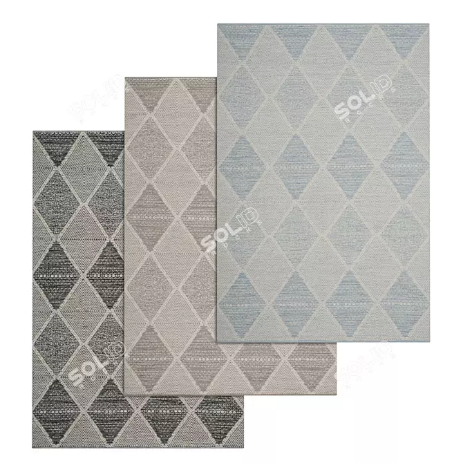 Luxury Carpet Set: High-Quality Textures 3D model image 1