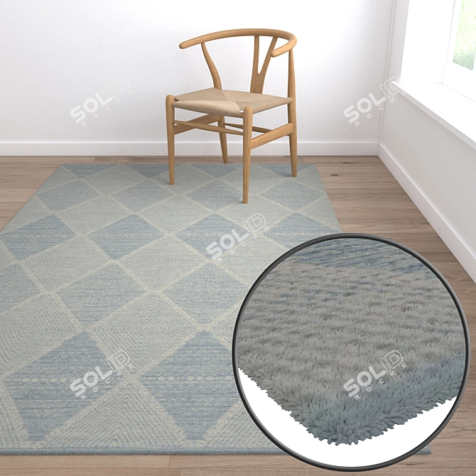 Luxury Carpet Set: High-Quality Textures 3D model image 5