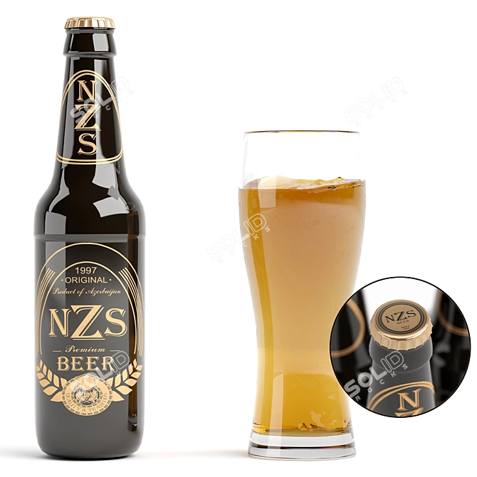 Authentic Azerbaijani Beer | NZS 3D model image 1